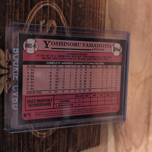 2024 Topps Yoshinobu Yamamoto Rookie Card 35th Anniversary Dodgers World Series - Picture 2 of 2